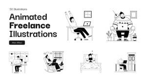 Animated Freelance Illustration, a Work Illustration by Brickclay (Thumbnail 2 of 6)