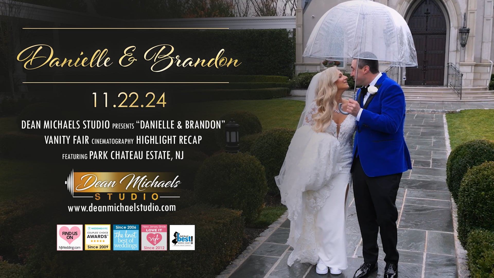 Danielle & Brandon's Wedding Highlight Recap at Park Chateau Estate and Gardens, NJ