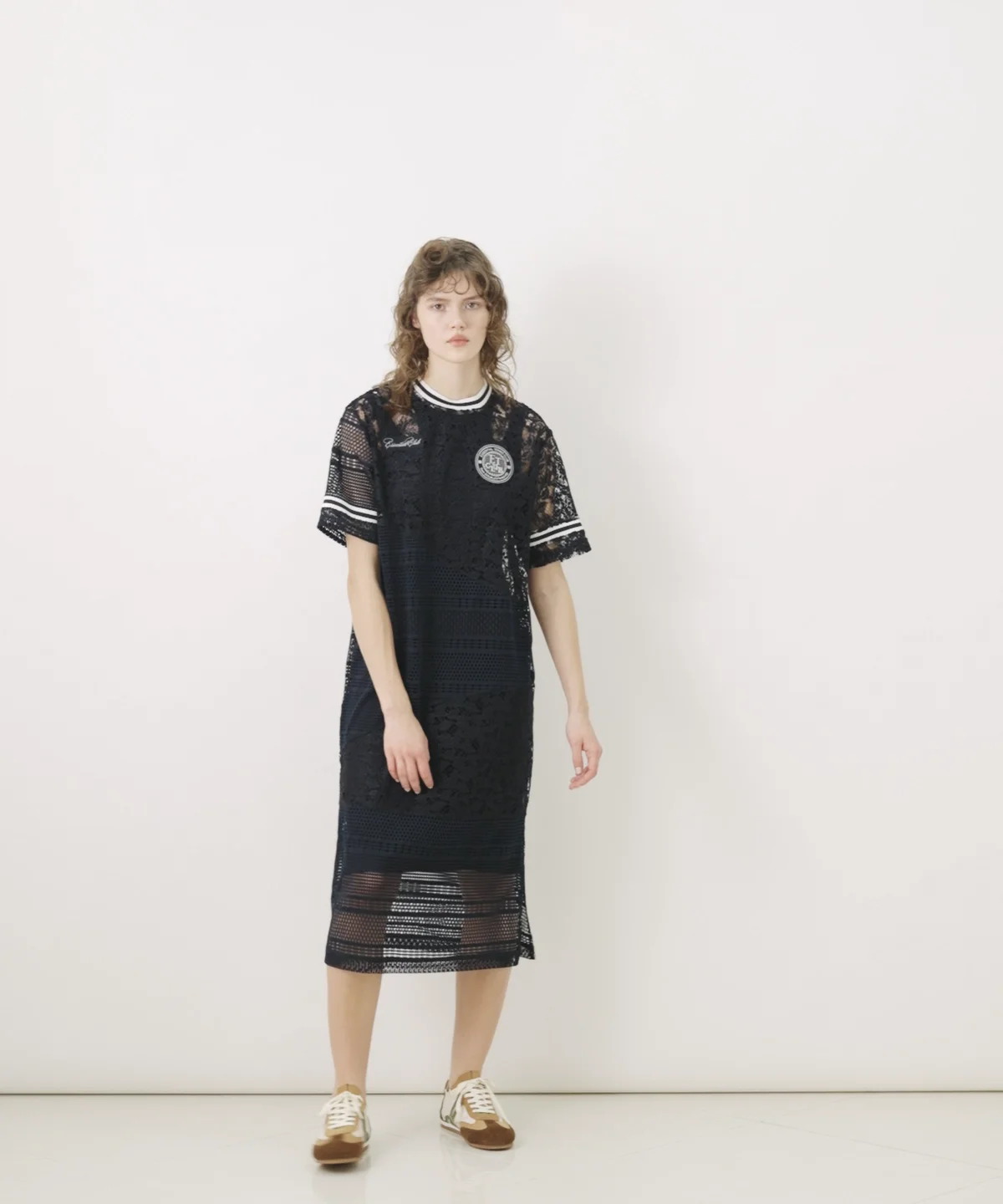 新品 DOUBLE STANDARD レース シアー ワンピース ブラック 黒 ESSENTIAL / ドッキングレースシアーワンピース DRESS Night