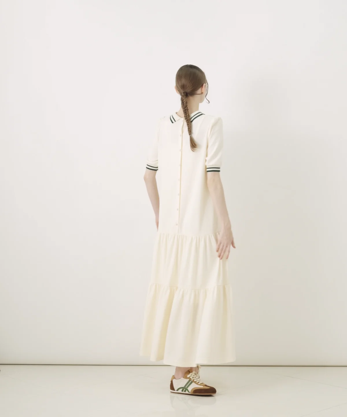 ESSENTIAL / カノコジャージティアードポロワンピース DRESS