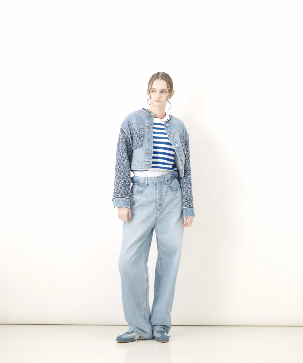 DSC / ツィードノーカラージャケット OUTERS Night STORE | ダブル