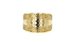 Italian 14kt Yellow Gold Floral Filigree Ring