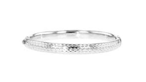 Sterling Silver Diamond-Cut Bangle Bracelet