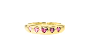 .50 ct. t.w. Multi-Gemstone Hearts Ring in 14kt Yellow Gold