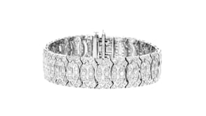 5.00 ct. t.w. Diamond Marquise-Pattern Bracelet in Sterling Silver
