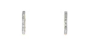 .50 ct. t.w. Baguette Diamond Hoop Earrings in 14kt Yellow Gold