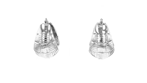 Italian Sterling Silver Graduated Hoop Earrings