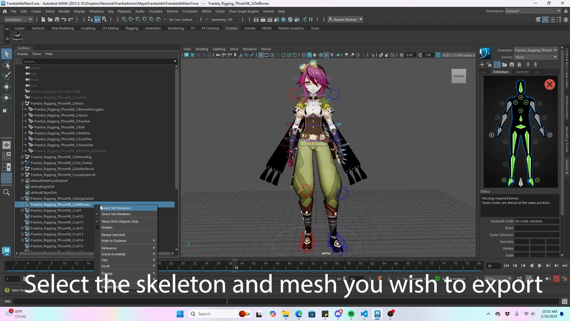 Export from Maya and import into Unreal Engine Python tool