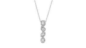 .50 ct. t.w. Multi-Shaped Diamond Linear Necklace in 14kt White Gold