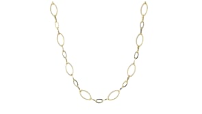 Italian 18kt Yellow Gold Oval-Link Necklace