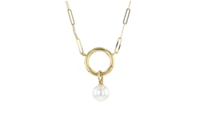 7-7.5mm Cultured Pearl Charm in 14kt Yellow Gold