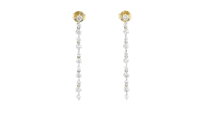 1.00 ct. t.w. Lab-Grown Diamond Linear Drop Earrings in 14kt Yellow Gold