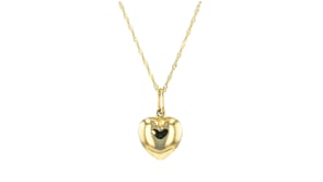 14kt Yellow Gold Puffed Heart Pendant