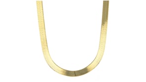 Italian 8mm 18kt Gold Over Sterling Herringbone Necklace