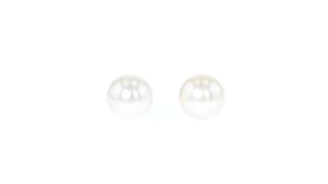 6-6.5mm Cultured Akoya Pearl Stud Earrings in 14kt Yellow Gold