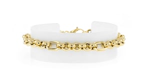 Italian 18kt Yellow Gold Rolo-Link Bracelet