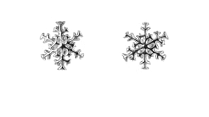 Sterling Silver Snowflake Earrings