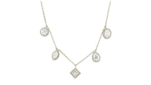 5.00 ct. t.w. Lab-Grown Diamond Multi-Shaped Station Necklace in 14kt Yellow Gold