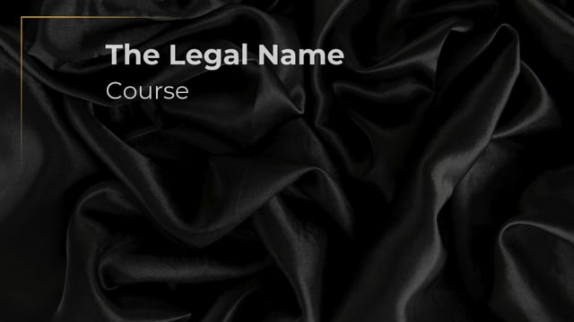 Legal Name Lesson 2 - Given and Family Name