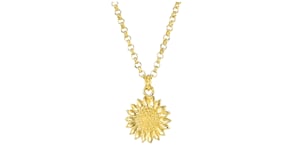 Italian 18kt Gold Vermeil Sunflower Necklace