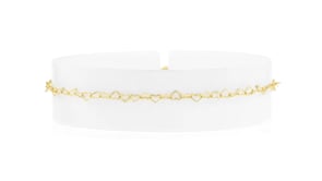 Italian 18kt Gold Vermeil Heart-Link Anklet