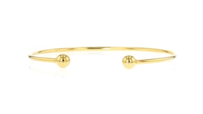 Italian 18kt Gold Vermeil Bead Cuff Bracelet