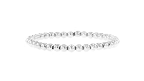 Italian Sterling Silver Jewelry Set: Three 3-5mm Bead Stretch Bracelets