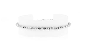 Italian Sterling Silver Jewelry Set: Three 3-5mm Bead Stretch Bracelets