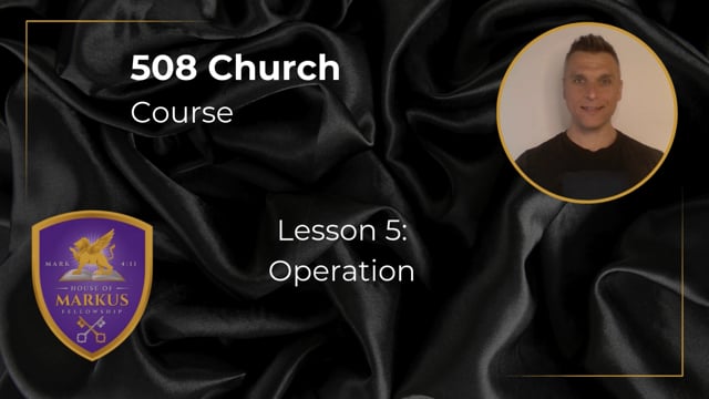 Church Lesson 5 - Operation