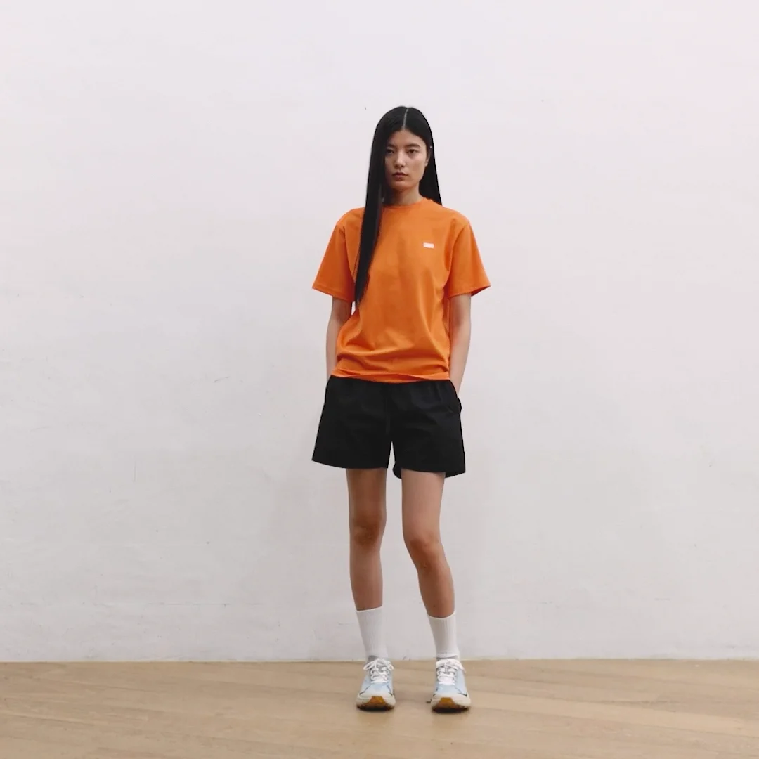 AIR MESH BOX LOGO TEE-ORANGE - GOALSTUDIO
