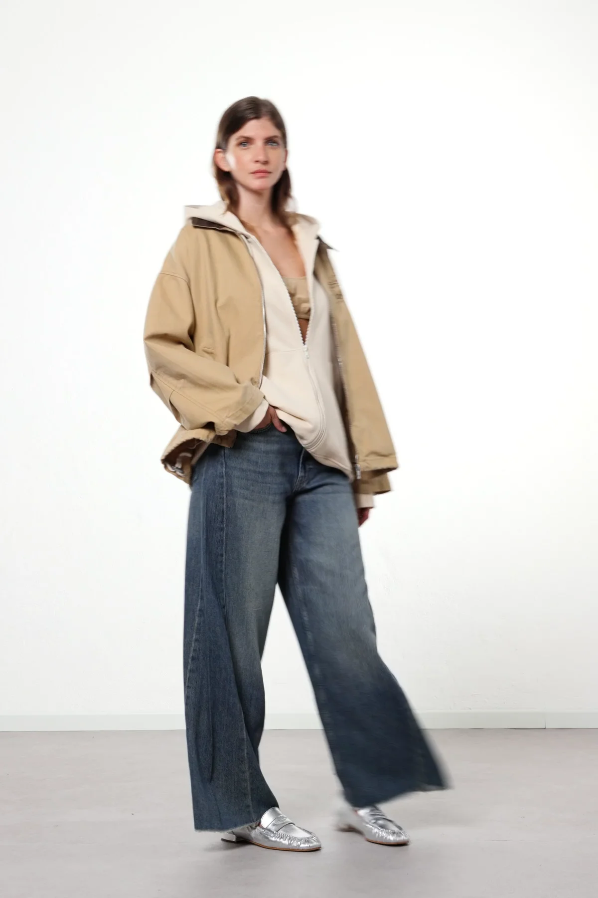 【関税送料無料】AUTRY SS25 Cream cotton Main Wom sweatshirt KNIT_COTTON_CREWNECK_OFFWHITE_
