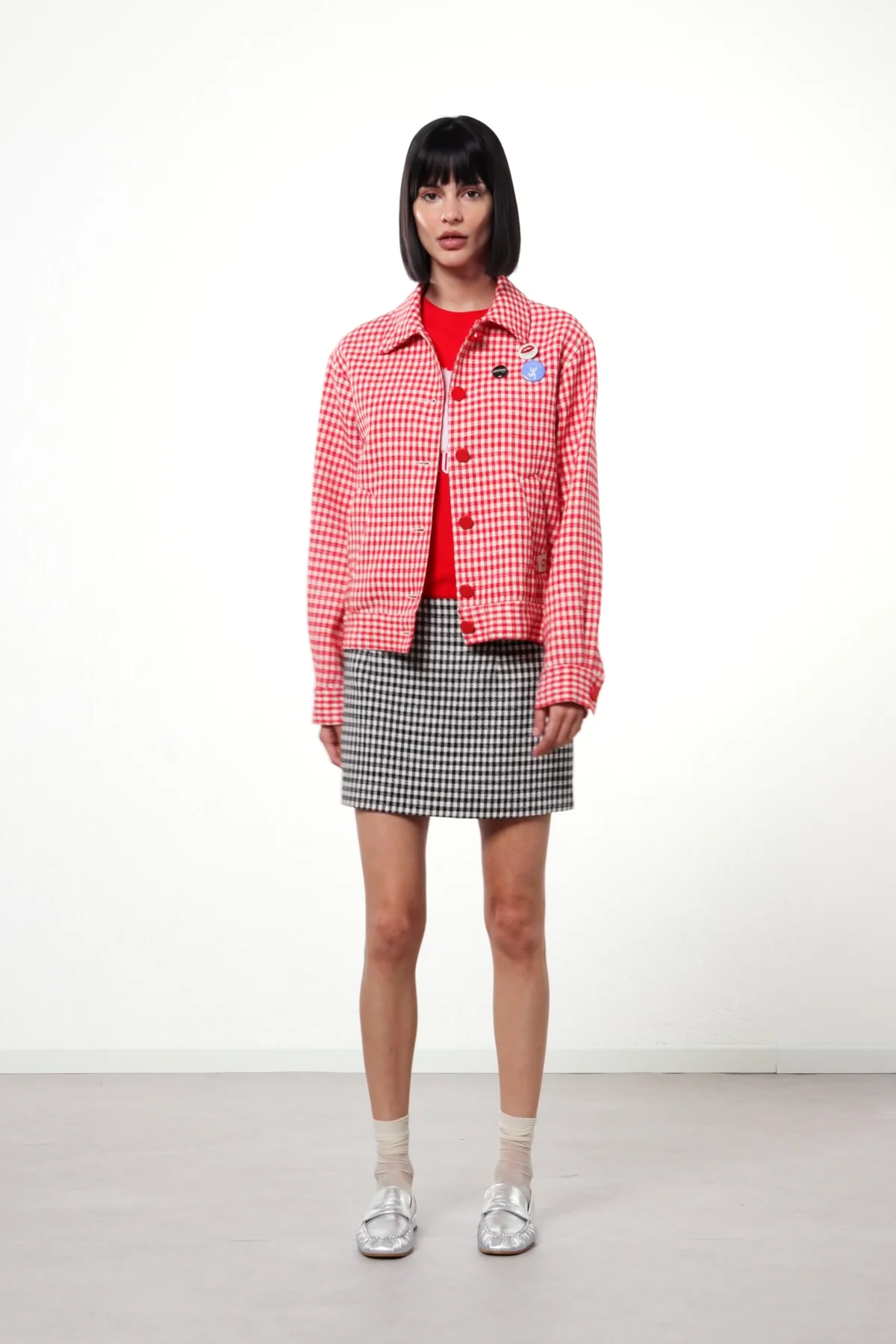 Printed Vichy jacket