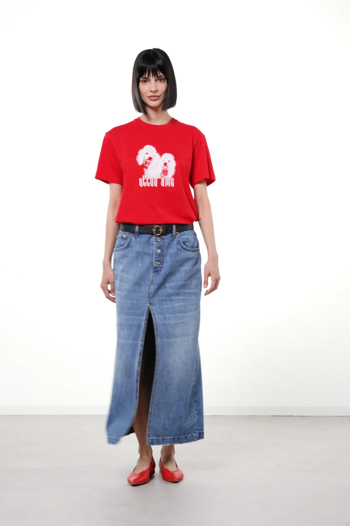 Tシャツ・カットソー placestudio Classic vintage washed team long denim skirt lig Icon Long Skirt - Light Wash | Levi's® US