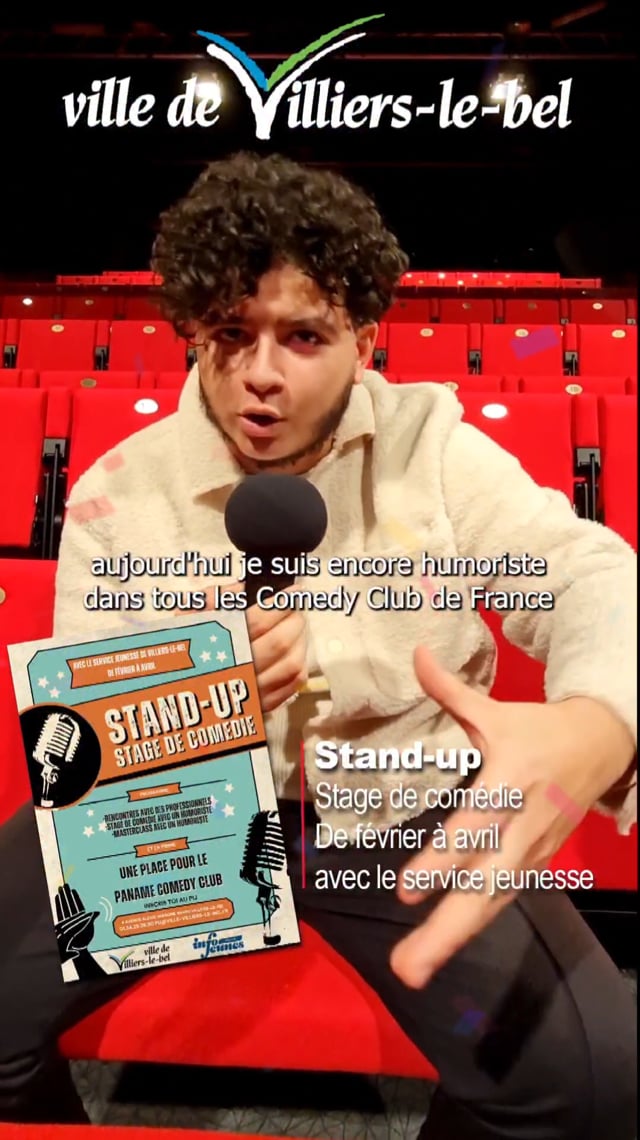 Vimeo Video : Votre humoriste préféré vous conseil le stage de Stand Up avec le PIJ de Villiers-le-Bel