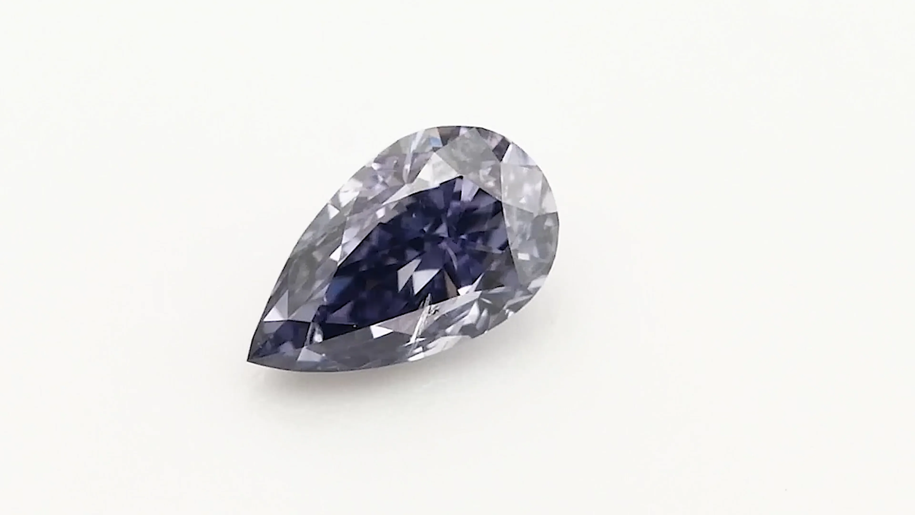 0.20 Carat Fancy Gray Violet Pear Diamond I1 GIA | LEIBISH
