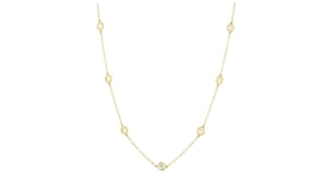 2.00 ct. t.w. Bezel-Set Lab-Grown Diamond Station Necklace in 14kt Yellow Gold