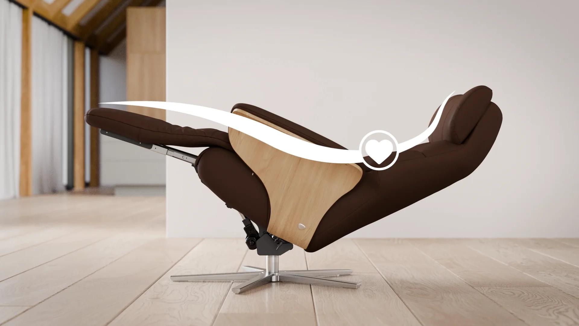 Ekornes Stressless Adam Medium Power Wood Recliner