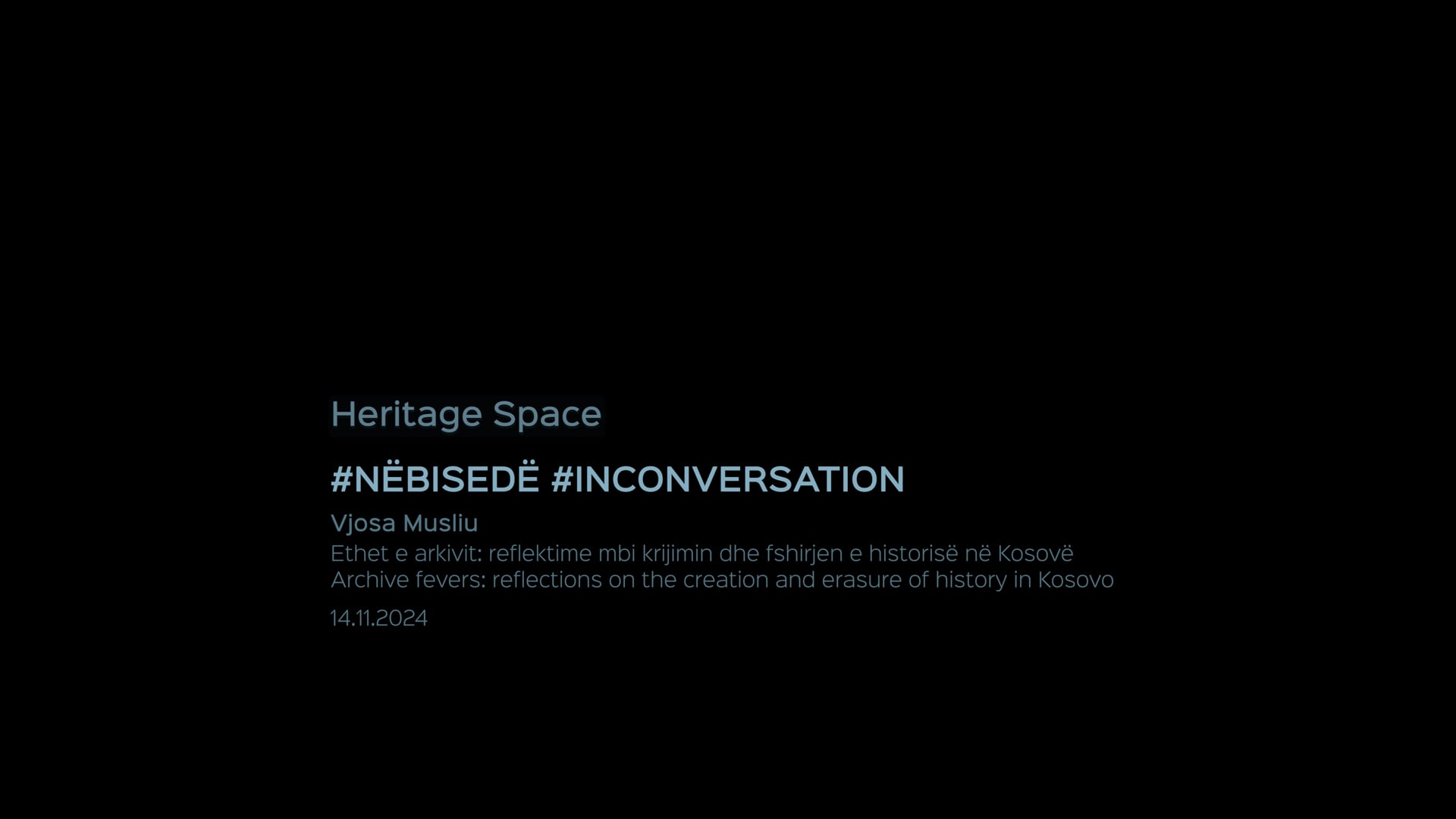 The public talk was held at the Barabar Center. Video: Alban Nuhiu.