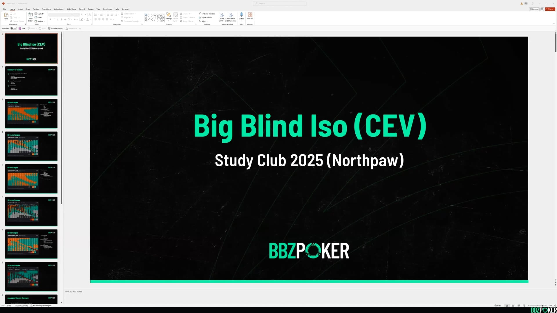 Northpaw Study Club: BB Iso