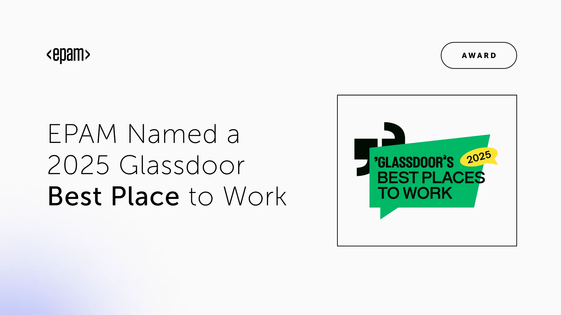 EPAM Recognized as a Glassdoor Best Place to Work for the Third Consecutive  Year