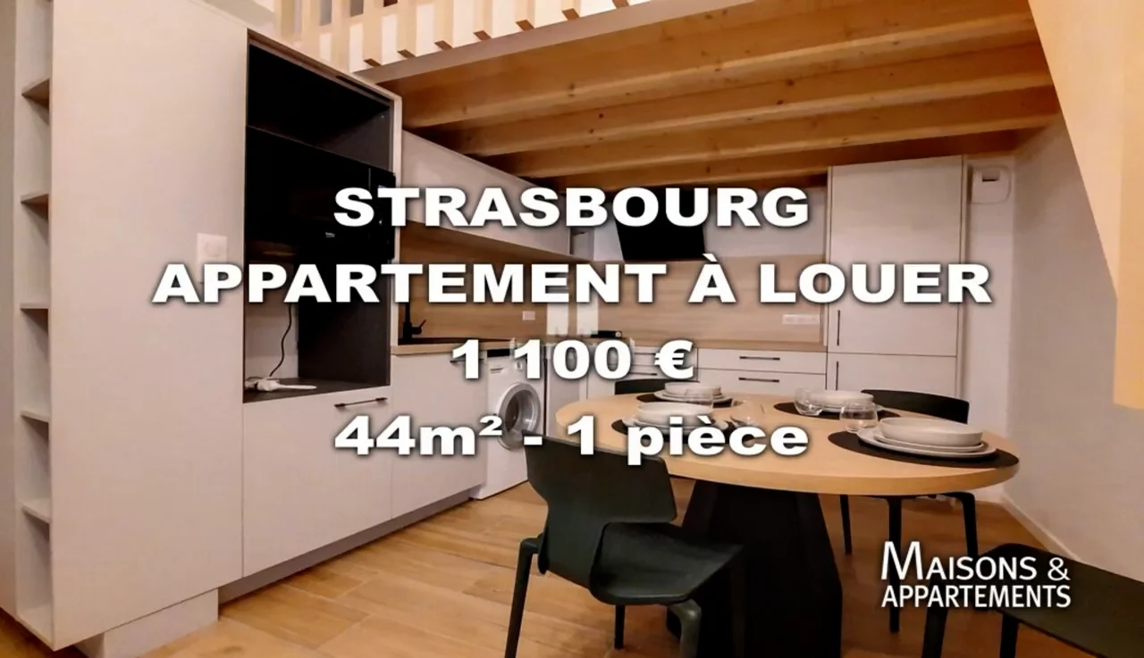 STRASBOURG - APPARTEMENT &Agrave; LOUER - 1 100 &euro; - 44 m&sup2; - 1 pi&egrave;ce