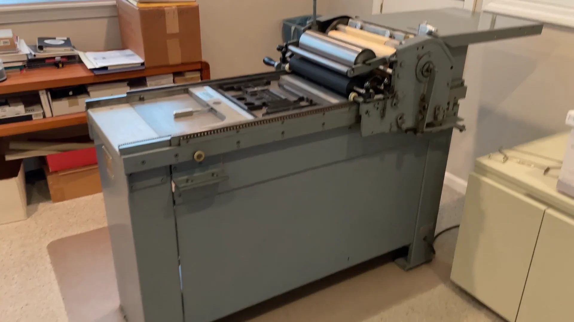 A Vandercook SP-15 from Floor 2 to Door