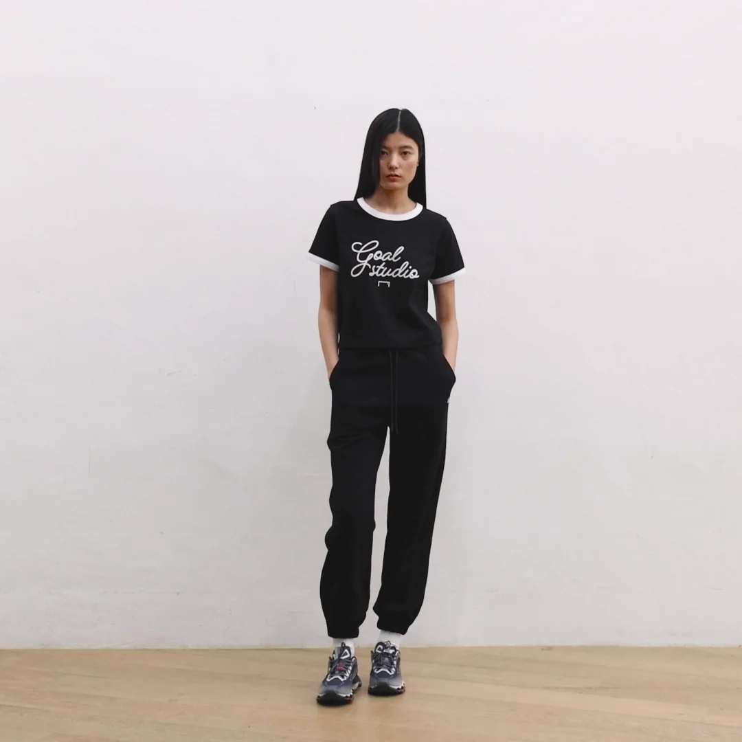 ★GOAL STUDIO★ WS SCRIPT LINGER TEENAVY G5MTS501#NV W`S SCRIPT LINGER TEE-BLACK - GOALSTUDIO