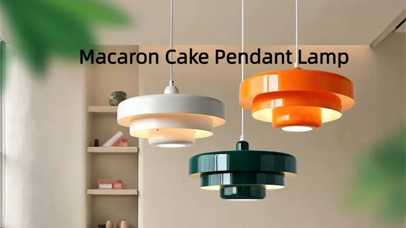 Lampa wisząca z potrójnym krążkiem Macaron Cake S90 | Lampy