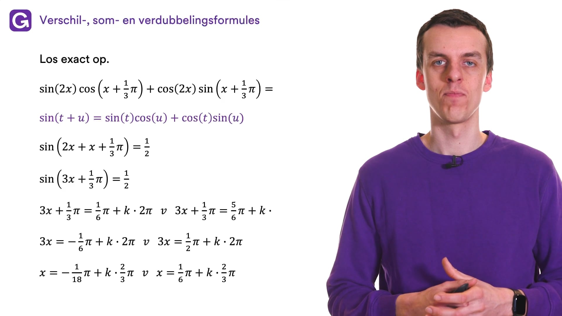 Verschil-, som- en verdubbelingsformules oefenen | StudyGo