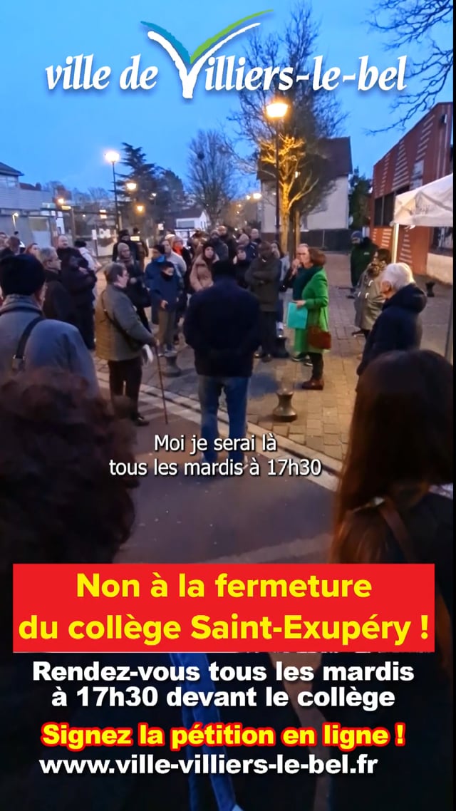 Vimeo Video : Non à la fermeture du collège Saint-Exupéry de Villiers-le-Bel !