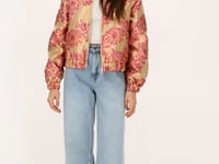 Pink jacquard bomber | My Jewellery
