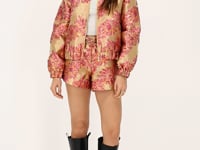 Pink jacquard shorts | My Jewellery