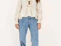 White muslin top with embroidery & | My Jewellery