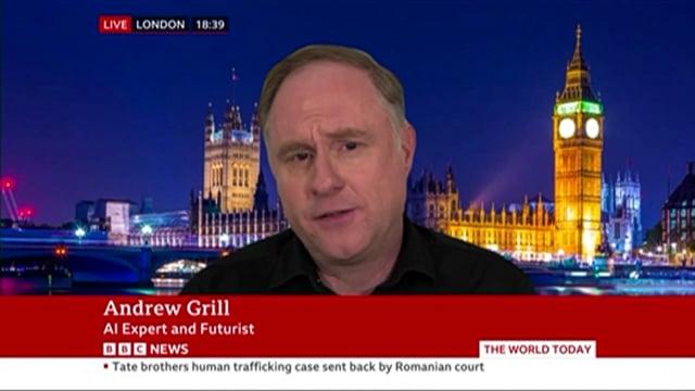 AI Expert Andrew Grill spoke to BBC News